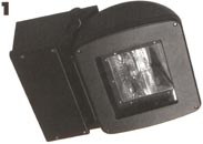 Adjustable flood 175 watt Metal Halide flood light fixture Floods are dual purpose area lights: a swivel feature, and optional wall mounting or extruded arm for pole mounting, both included.  These incredibly versatile floods have IP65 ratings and tool-less entry for easy maintenance.  Light can be aimed from 0-30" Adjustable floor 150 watt Sodium FLOODLIGHT